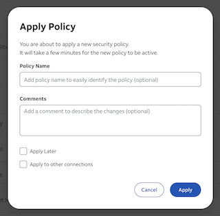 Module that pops up after clicking apply draft